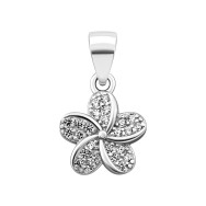 Срібна підвіска Квітка з фіанітами (1PE69488)