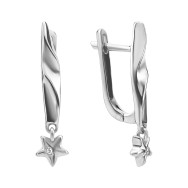 Срібні сережки з діамантами (2553/1р-BR)