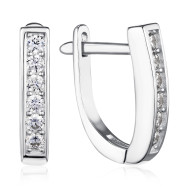 Срібні сережки з фіанітами 2E29846-E/12/1