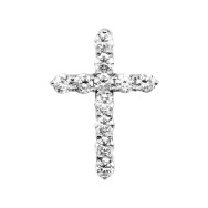 Срібний хрестик з фіанітами (3011/1р-CZ)