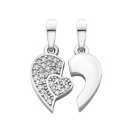 Срібна парна підвіска з фіанітами (30205)