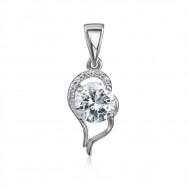 Срібна підвіска з фіанітами. Артикул 35178/12/1/1924