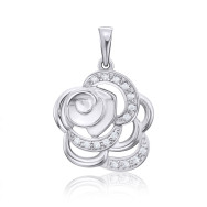 Срібна підвіска з фіанітами (35312/12/1/13)