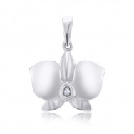 Срібна підвіска «Орхідея» з фіанітами (35343/12/1/13)