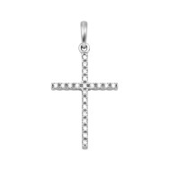 Срібна підвіска Хрестик з фіанітами (3556chb)