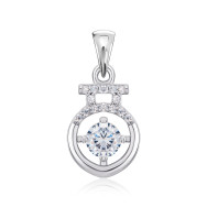 Срібний підвіс з фіанітами (35653/12/1/145)
