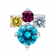 Срібна підвіска з фіанітами (35699/12/1/4097)