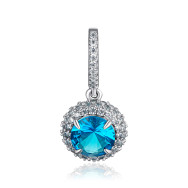 Срібна підвіска з кварцом та фіанітами  3628р-QSWB