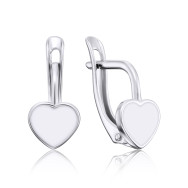 Срібні сережки Серце з емаллю (40613/12/1/483)