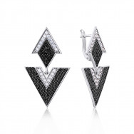 Срібні сережки з фіанітами (40944/12/1/405)