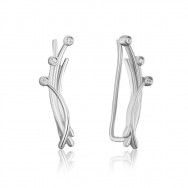 Срібні сережки-каффи з фіанітами (41114/12/1/1)