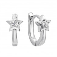 Срібні сережки Зірочки з фіанітом (500851-СР)