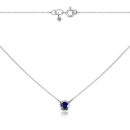 Срібне кольє з сапфіром 6032/66024-3/12/1/1147