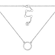 Срібне кольє з фіанітами (6503_45)