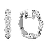 Срібні сережки з фіанітами (691с/род)