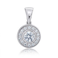 Срібна підвіска з фіанітами (70124/12/1/54)