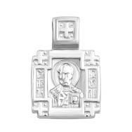 Срібна підвіска-іконка «Св. Микола Чудотворець» (879/род)
