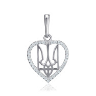 Срібна підвіска з фіанітами  89077б