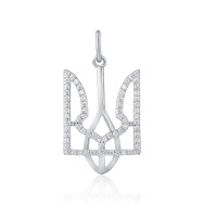 Срібна підвіска Герб з фіанітами (П2Ф/125)