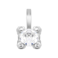 Срібна підвіска з фіанітом (954е0377б)