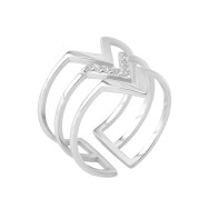 Срібна каблучка з фіанітами (ЛК-0356р)