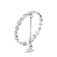 Срібна каблучка з фіанітами (ЛК-0409р)