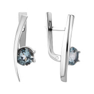 Срібні сережки з топазом (с1274топRh)