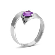 Срібна каблучка з аметистом (к1278аметRh)