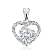 Срібна підвіска з фіанітами SZDP01706-P/12/1