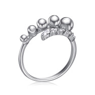 Срібна каблучка з фіанітами A00856-R/12/1