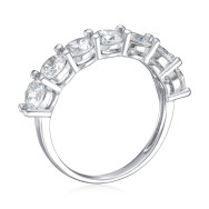 Срібна каблучка з фіанітами A03576-R/12/1