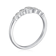 Срібна каблучка з фіанітами A03664-R/12/1