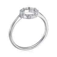 Срібна каблучка з фіанітами A04101-R/12/1