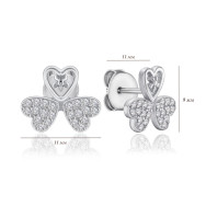 Срібні сережки з фіанітами AE03105-E/12/1