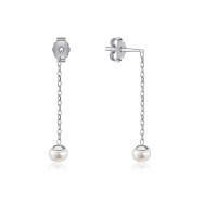 Срібні сережки з перлами AL110010-1-S-W-WH-E/12/21012