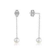 Срібні сережки з перлами AL110010-S-W-WH-E/12/4986