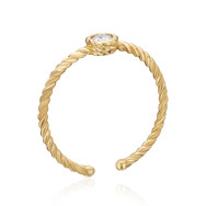 Срібна позолочена каблучка з фіанітом (ANT  0531 G-R/20/1)