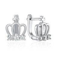 Срібні сережки з фіанітами B00016-E/12/1