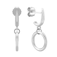 Срібні сережки-підвіски (B01948)