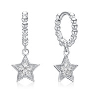 Срібні сережки з фіанітами B04136-E/12/1