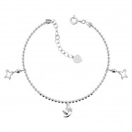 Безрозмірний срібний браслет (1BR69753)