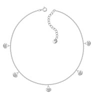 Срібний браслет Серце на ногу (BR12211-A)