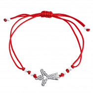 Браслет на нитці з фіанітами Янгол (75166б)