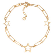 Срібний позолочений браслет Зірочка (BRT  10747 G-B/20)