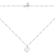 Срібне кольє Серце з перлиною CFAPD000030-K/12/4442