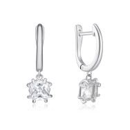 Срібні сережки з фіанітом DE06406-E/12/1