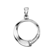 Срібна підвіска з фіанітами (DN01461)