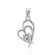 Срібна підвіска з фіанітом (SP01009-P/12/1)