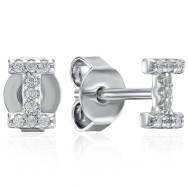 Срібні сережки-пусети з фіанітами (OE04130A-E/12/1)