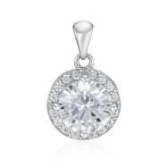 Срібна підвіска з фіанітами (SZDN08715-P/12/1)